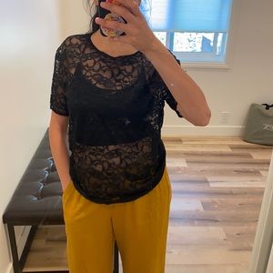 Witch-like Black Lace Top